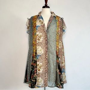 Free People Mixed Print Dress, Medium